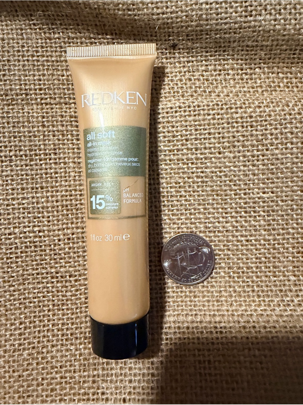 🍄6/$26 Redken, all softball in one mask 15% argan oil travel purse size NWT